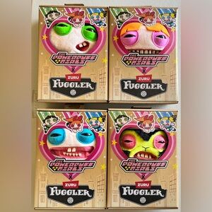 Fuggler x Powerpuff Girls Set of 4 (Blossom, Bubbles, Buttercup, Mojo JoJo) New
